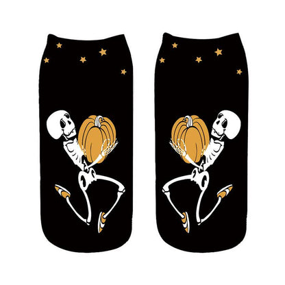 Plusock Halloween Skeleton Playing Saxophone Ankle Socks (5 Pairs) - C - EU36-43 (US3-9) - image 3