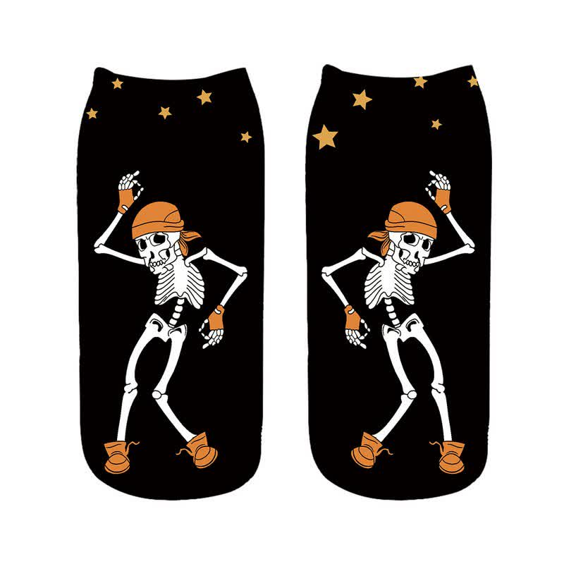 Plusock Halloween Skeleton Playing Saxophone Ankle Socks (5 Pairs) - D - EU36-43 (US3-9) - image 4