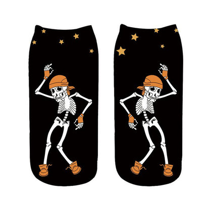 Plusock Halloween Skeleton Playing Saxophone Ankle Socks (5 Pairs) - D - EU36-43 (US3-9) - image 4