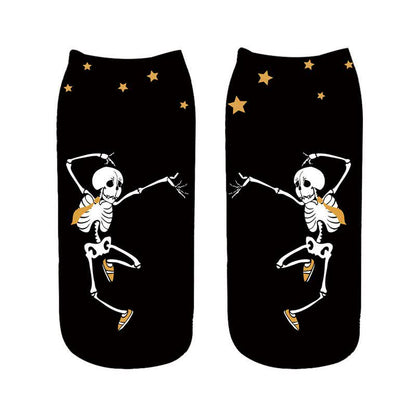 Plusock Halloween Skeleton Playing Saxophone Ankle Socks (5 Pairs) - E - EU36-43 (US3-9) - image 5