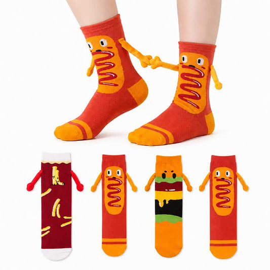Plusock Playful Food Print Polycotton Quarter Socks(3 Pairs) - image 0