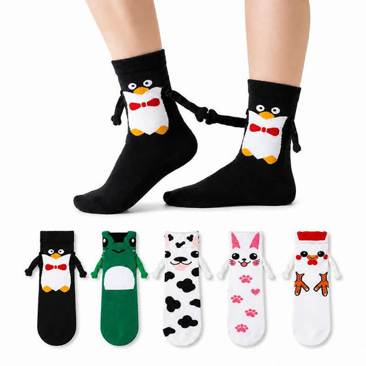 Plusock Cozy Hand Holding Animal Quarter Socks(2 Pairs) - image 0