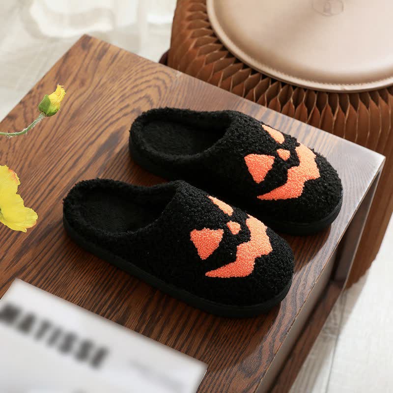 Plusock Halloween Pumpkin Plush House Slippers - D - EU44-45(US10-11) - image 3