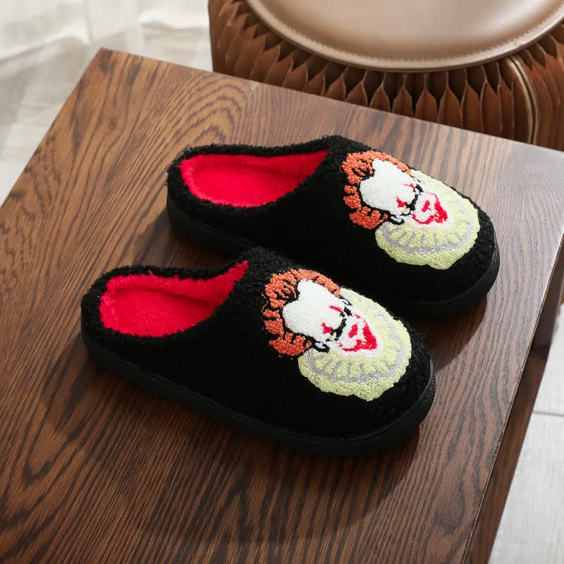 Plusock Halloween Clown Plush House Slippers - A - EU 44-45(US10-11) - image 0