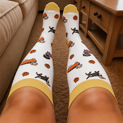 Plusock Plus Size Halloween Dachshund Compression Socks - image 1