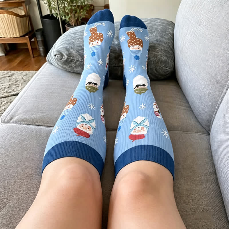Plusock Plus Size Nutcracker Santa Compression Socks - image 1