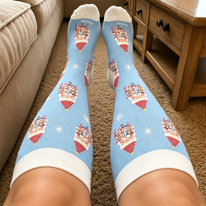 Plusock Plus Size Nutcracker Santa Compression Socks - image 2