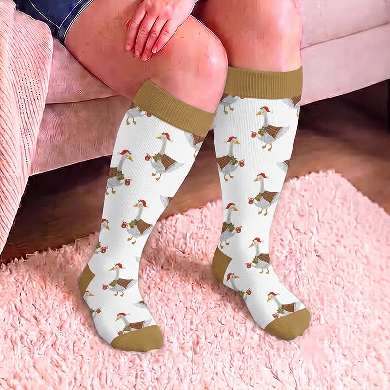 Plusock Plus Size Christmas Animal Compression Socks - image 3
