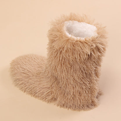 Plusock Khaki Fluffy Shaggy Plush Slipper Socks - image 2