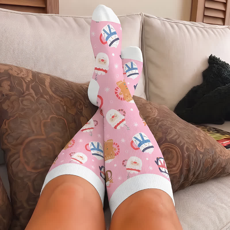Plusock Plus Size Christmas Snowman Compression Socks - image 3