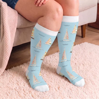 Plusock Plus SizeSailboat Nutcracker Compression Socks - image 3