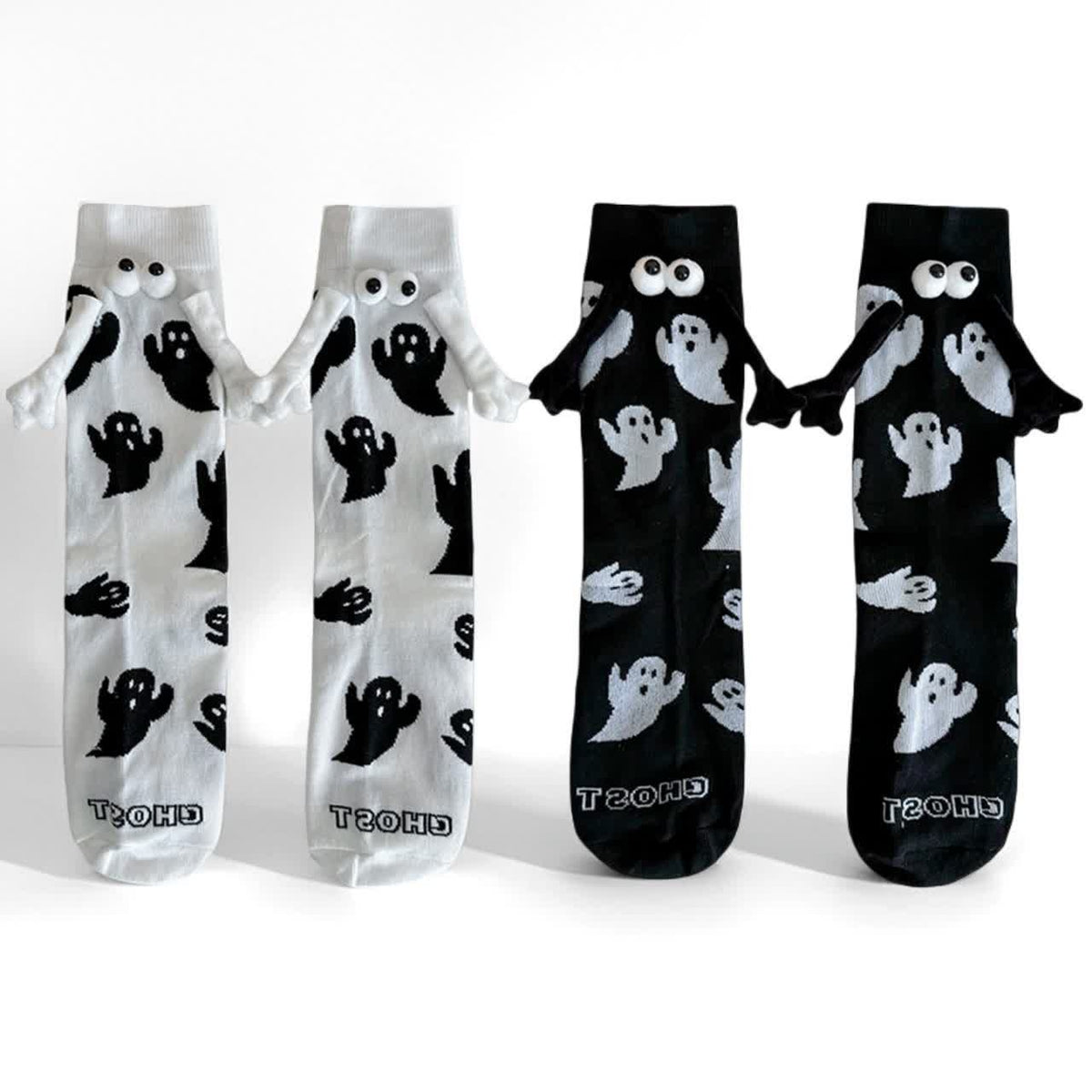 Plusock Ghost Magnetic Hand Holding Socks(4 Pairs) - image 1