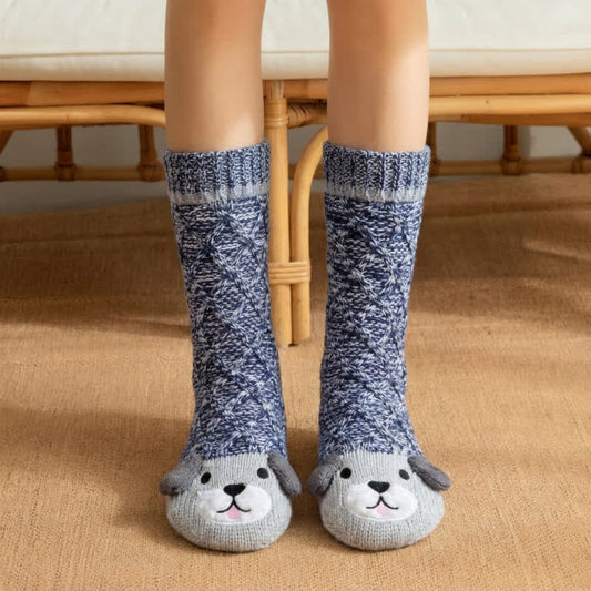 Plusock Burgundy Plaid Fleece Lined Slipper Socks - image 0