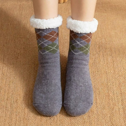 Plusock Blue Grey Puppy Face Knit Slipper Socks - Grey - EU36-40(US3-7) - image 2