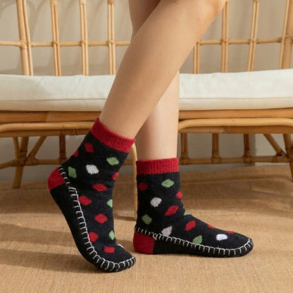 Plusock Green Polka Dot Anti-Slip House Slipper Socks - image 10