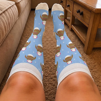 Plusock Plus Size Christmas Penguin Compression Socks - image 3