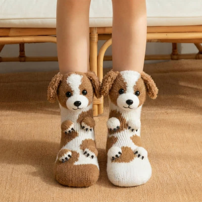 Plusock Capybara With Duck 3D Animal Slipper Socks - Khaki - EU43-45(US9-11) - image 3