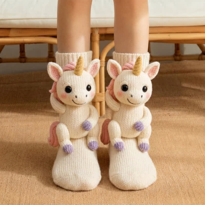 Plusock Capybara With Duck 3D Animal Slipper Socks - Beige - EU43-45(US9-11) - image 2
