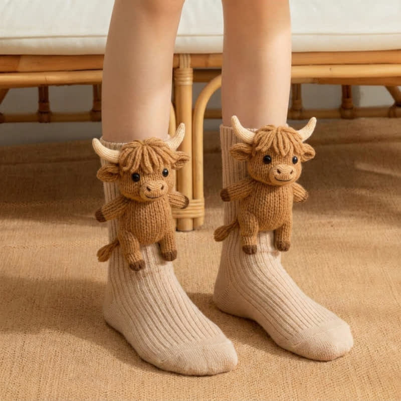 Plusock Capybara With Duck 3D Animal Slipper Socks - Camel - EU43-45(US9-11) - image 4