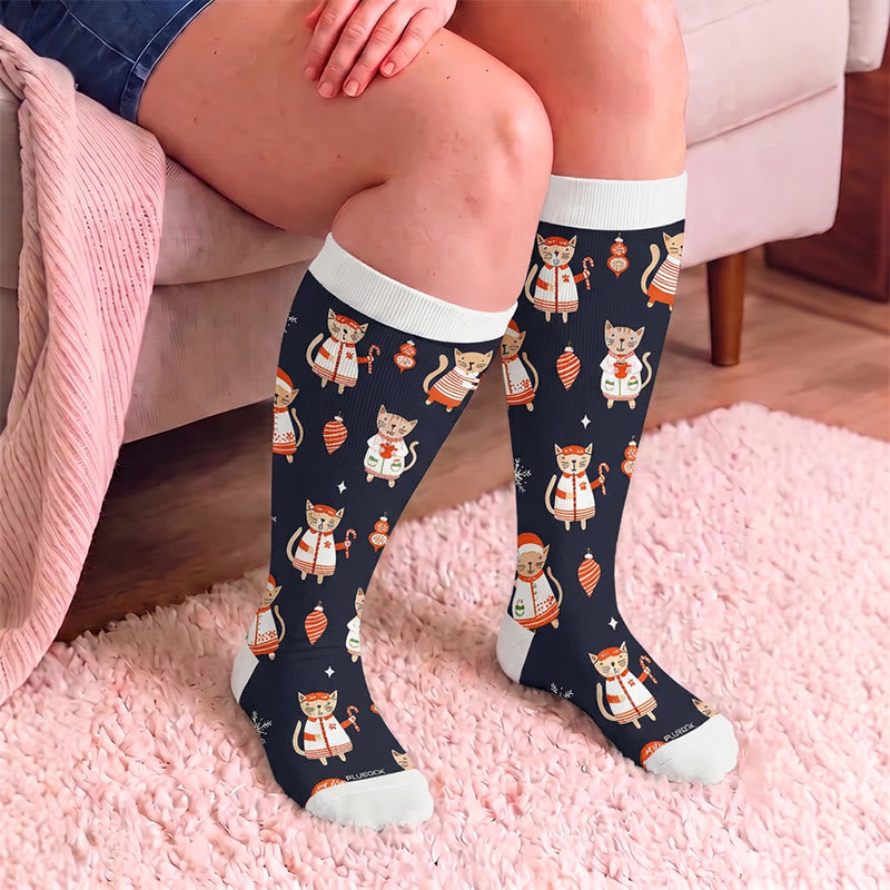 Plusock Plus Size Deer Reindeer Compression Socks - image 2