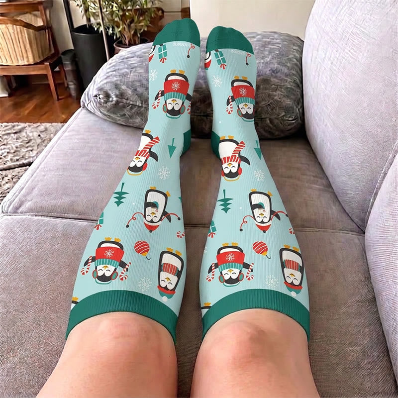 Plusock Plus Size Deer Reindeer Compression Socks - image 3