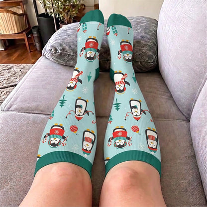 Plusock Plus Size Deer Reindeer Compression Socks - image 3