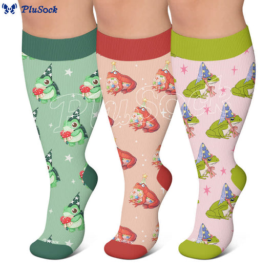 Plusock Plus Size Frog Star Compression Socks - image 0