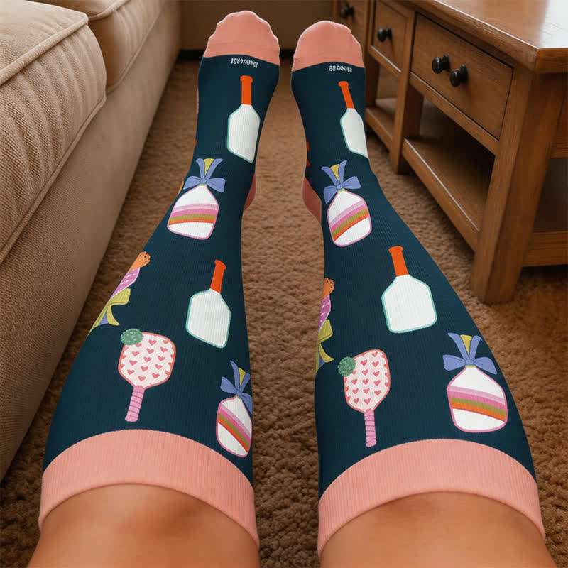 Plusock Plus Size Tennis Racket Compression Socks - image 3