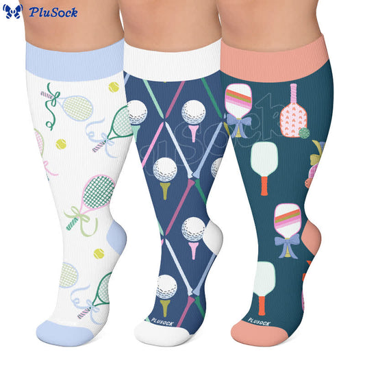 Plusock Plus Size Tennis Racket Compression Socks - image 0