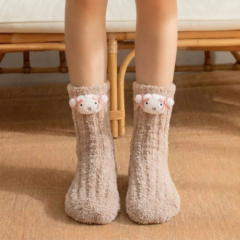 Plusock Christmas Holiday 3D Cartoon Accent Crew Socks (3 Pairs) - image 1