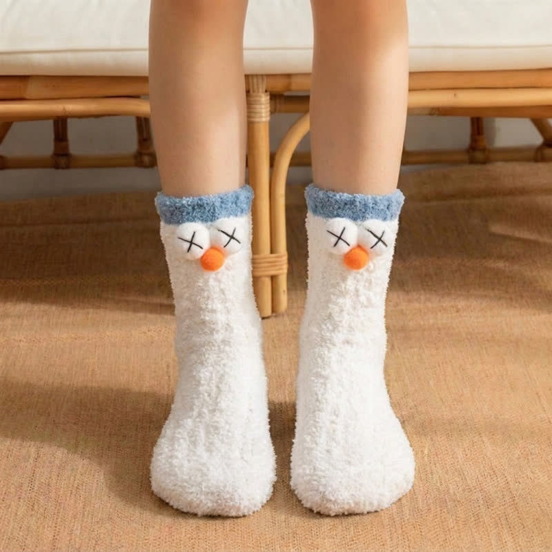 Plusock Christmas Holiday 3D Cartoon Accent Crew Socks (3 Pairs) - image 2