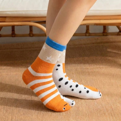 Plusock Cartoon Character Tabi Socks (4 Pairs) - image 1