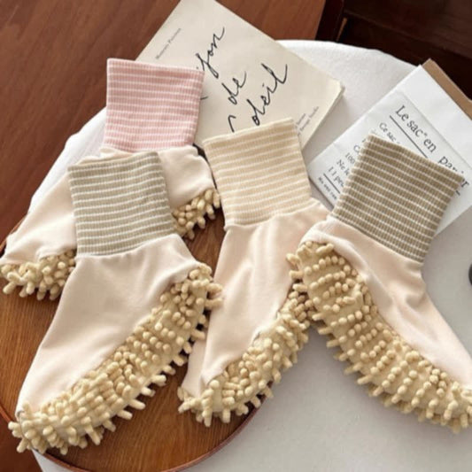 Plusock Microfiber Cleaning Dust Mop Slipper Socks (4 Pairs) - Multicolor - EU36-40(US2-7) - image 0