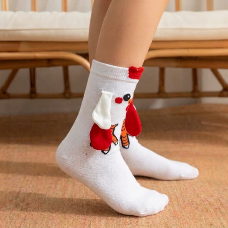 Plusock Quirky Cartoon Character Hand Holding Socks (3 Pairs) - image 1