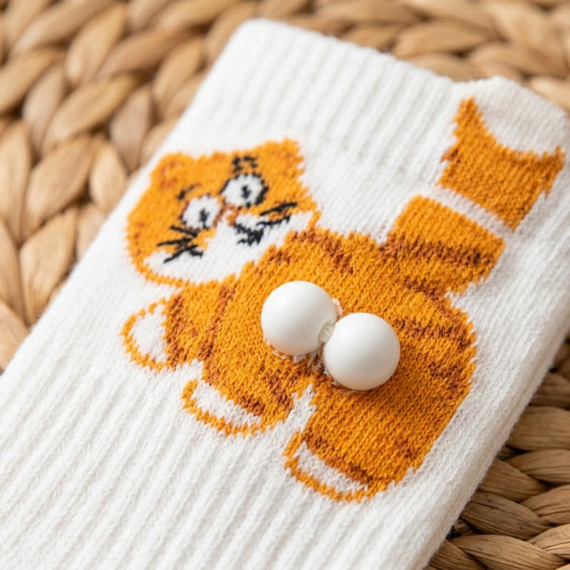 Plusock Cute Cat Quarter Sock (3 Pairs) - image 4