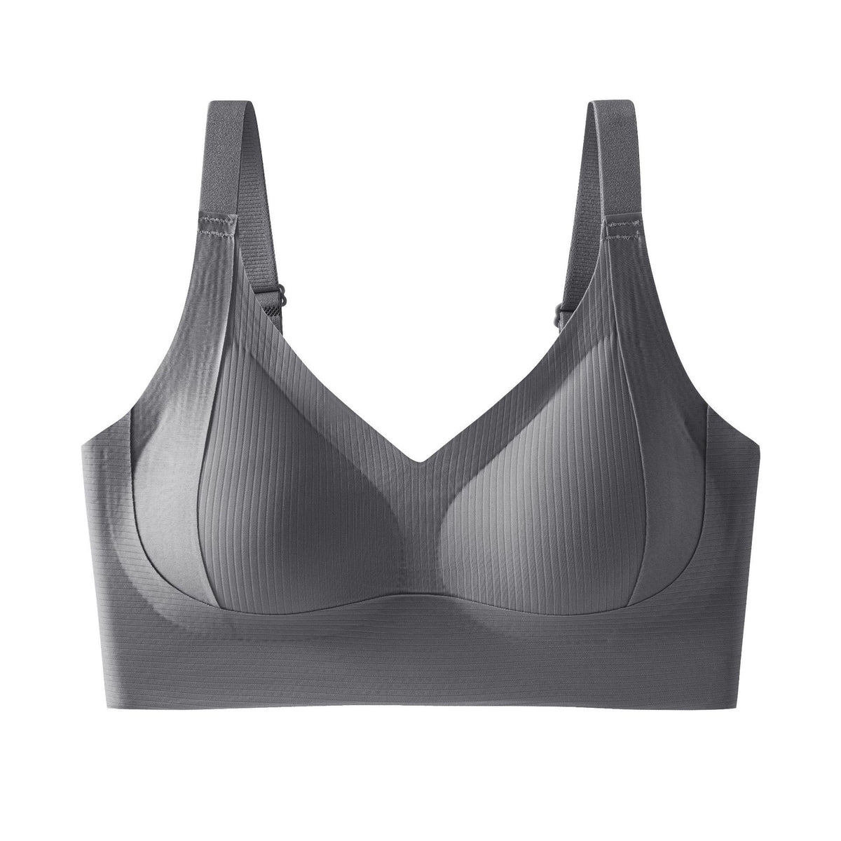 Plusock Everyday Comfort Wireless Bra - Grey - 3XL - image 17
