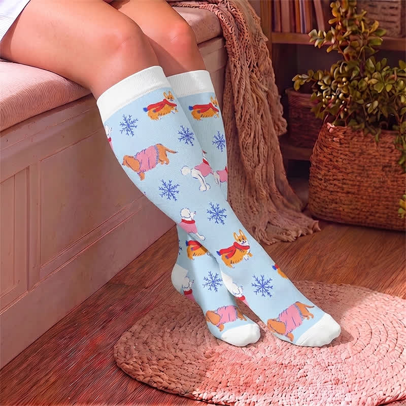 Plusock Plus Size Winter Ski Animal Compression Socks - image 3