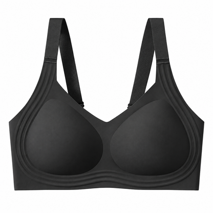 Plusock Soft Daily Comfort Wireless Bra - Black - 6XL - image 11