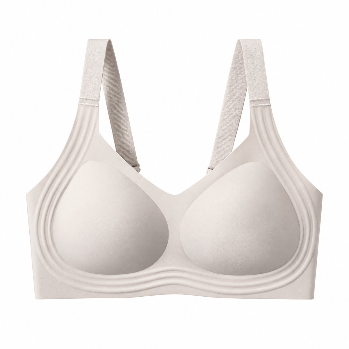 Plusock Soft Daily Comfort Wireless Bra - Grey - 6XL - image 13