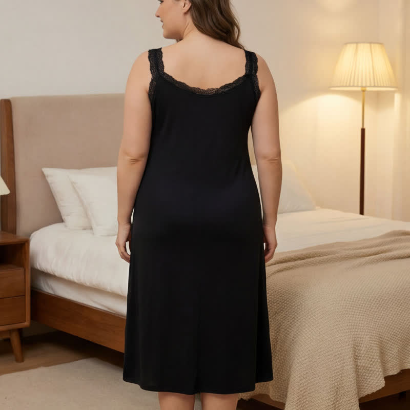 Plusock Lace Trim Nightgown Loungewear - image 6