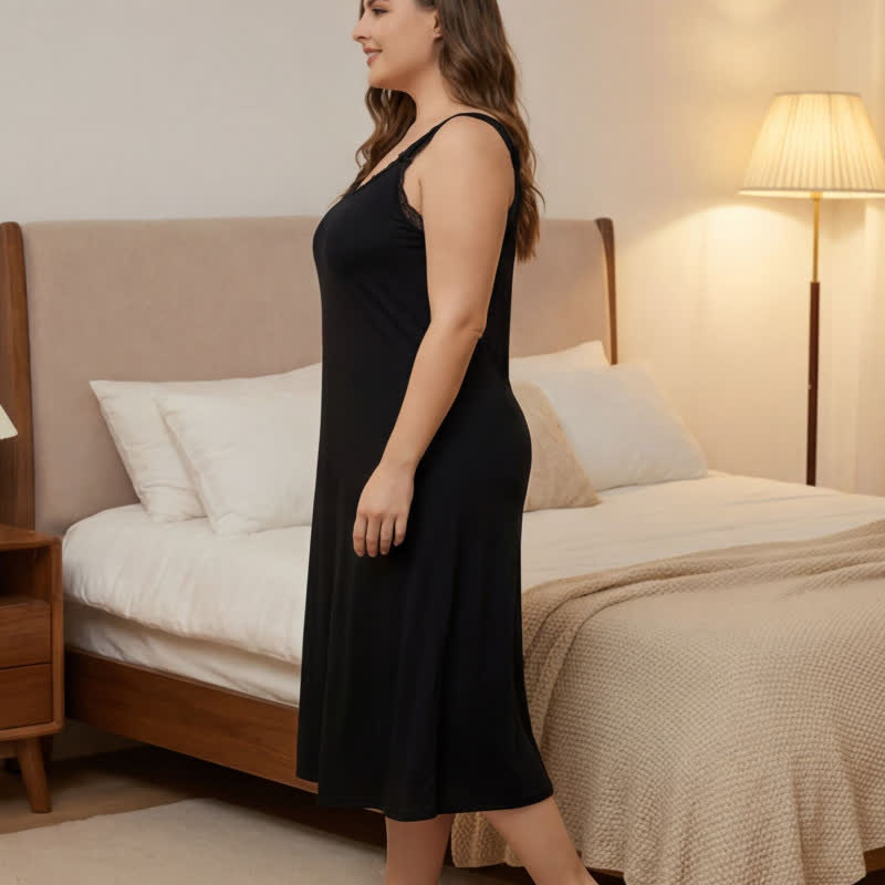 Plusock Lace Trim Nightgown Loungewear - image 5