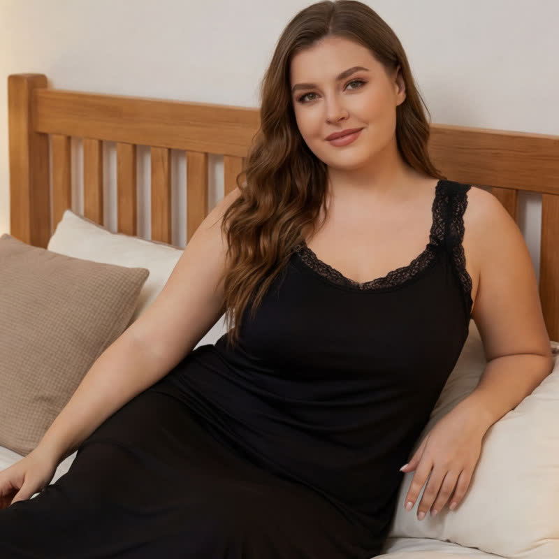 Plusock Lace Trim Nightgown Loungewear - image 4