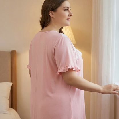 Plusock Bow Lace Trim Loungewear - image 3