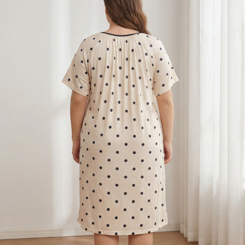 Plusock Soft Nightgown Polka Dot Loungewear - image 2