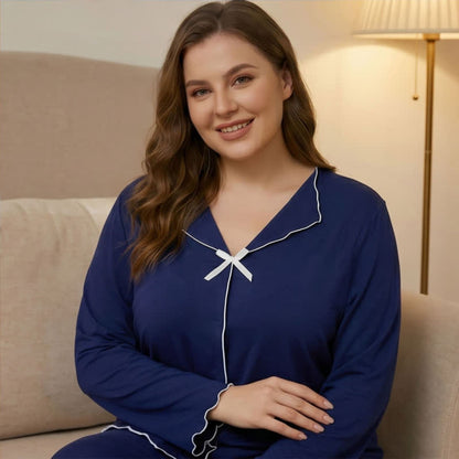 Plusock Bow Long Sleeve Pajama Set - image 1