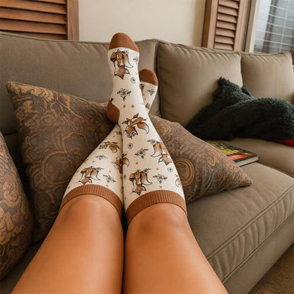 Plusock Plus Size Autumn Animal Compression Socks - image 1