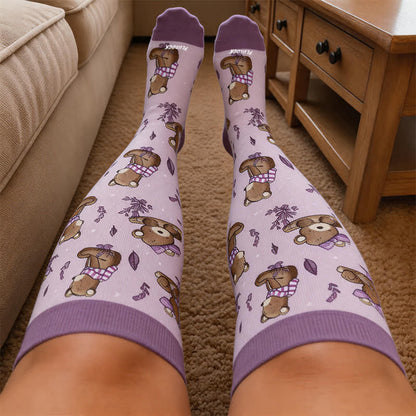 Plusock Plus Size Autumn Animal Compression Socks - image 3