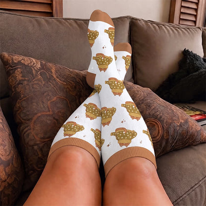 Plusock Plus Size Cozy Woodland Critter Compression Socks - image 1