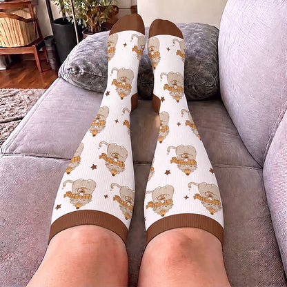 Plusock Plus Size Cozy Woodland Critter Compression Socks - image 3