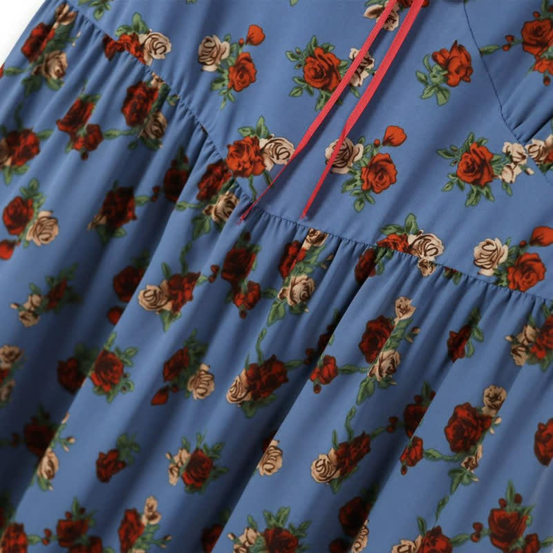 Plusock Cottage Rose Puff Sleeve Midi Dress - image 3